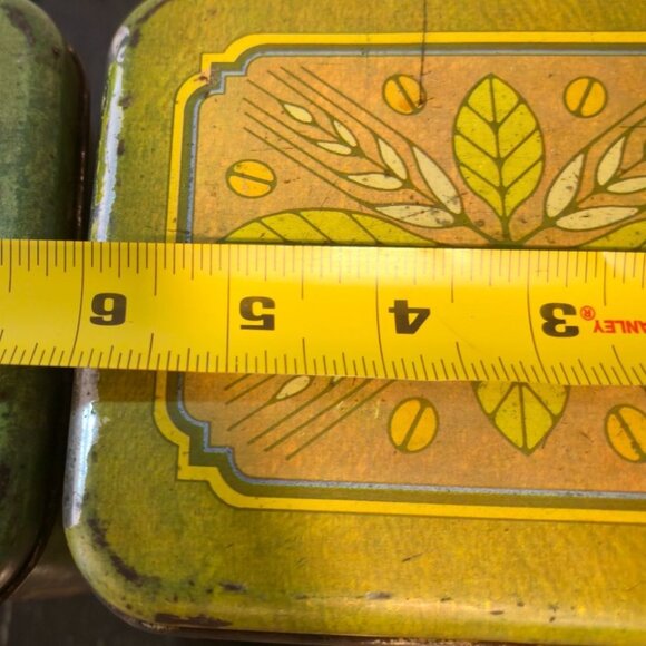 Retro Kitchen Tin Canister Set Coffee, Tea, Sugar & Flour Tins Vintage 1970s Sty - Picture 15 of 16
